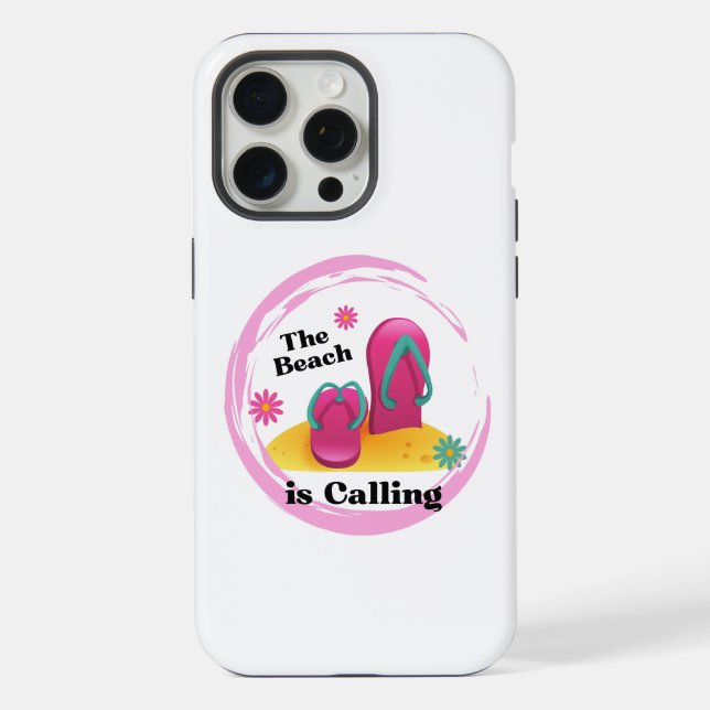 Coque iPhone la plage appelle (Verso)