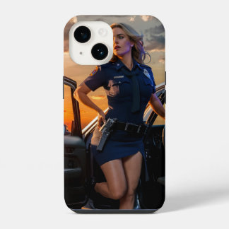 Coque Pour iPhone 14 La policière radieuse