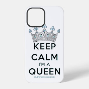 Coque iPhone 12 Pro La reine de SlipperyJoe's reste calme couronne en