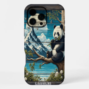 Coque iPhone 16 Pro Max La retraite isolée de Panda : Bamboo Munch