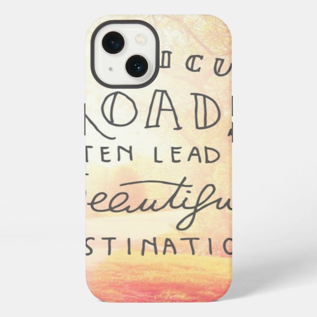 Coque iPhone La route difficile mènent à de belles destinations (Verso)