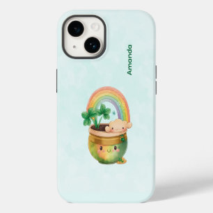 Coque Pour iPhone 14 La Saint-Patrick Fantaisiste Arc-en-Ciel & Trèfle