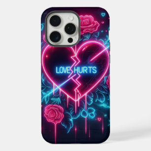 Coque iPhone 15 Pro Max La Saint-Valentin Amour Fait Mal Néo-Cœur
