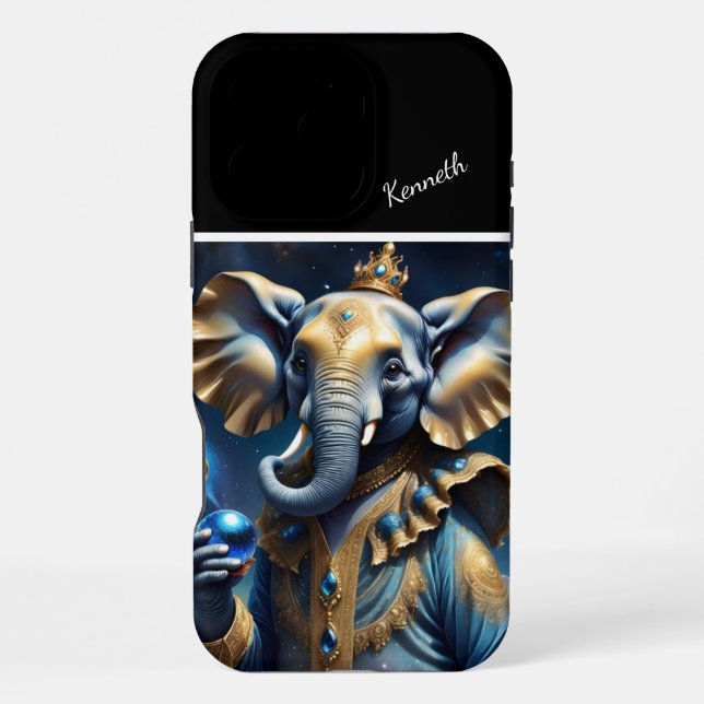 Coque iPhone La Sphère Céleste de l'Éléphant Royal (Verso)