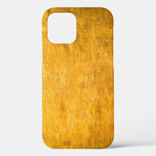 Coque iPhone 12 La surface de béton laiton brille sur les murs d'