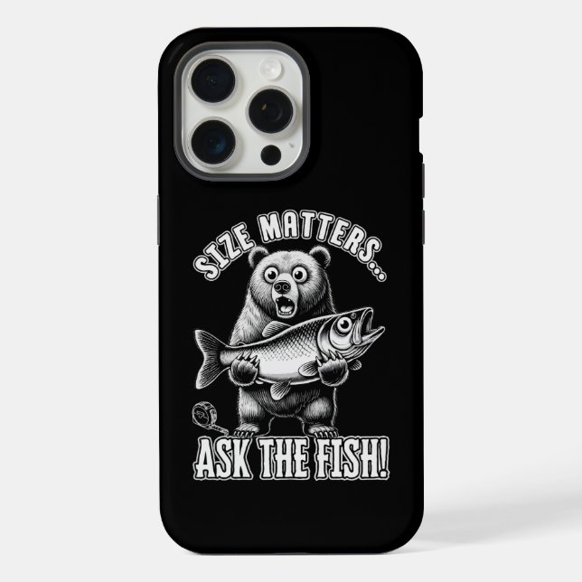Coque iPhone  La taille compte demandez au poisson  (Verso)