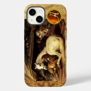 Coque Pour iPhone 14 LA TENTE ARABE AVEC CHEVAL Monogramme de la pierre