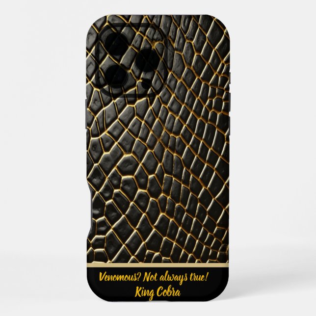 Coque iPhone La texture complexe de la peau d'un serpent venime (Verso)