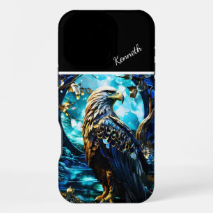 Coque iPhone 16 Pro Max La veille de l'aigle au clair de lune