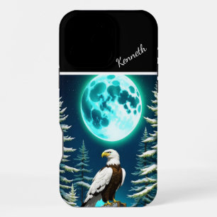 Coque iPhone 16 Pro Max La veille de l'aigle au clair de lune