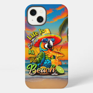 Etui iPhone 13 La Vie Est Meilleure Au Parrot Tropical De Plage