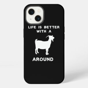 Etui iPhone 13 La vie est meilleure avec une impression de chèvre