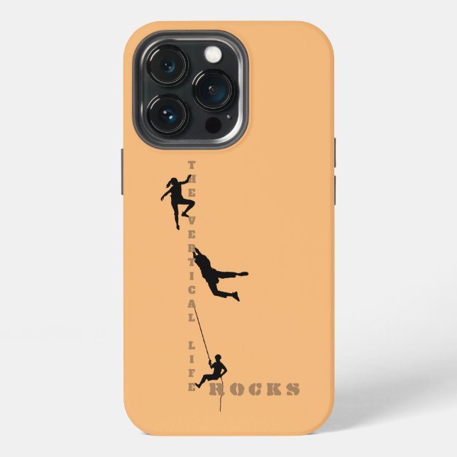 Coque iPhone La vie verticale - Conception d'escalade de rocher (Dos)