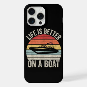 Coque iPhone 15 Pro Max La vie vintage est meilleure sur un bateau capitai