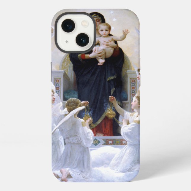 Coque iPhone La Vierge avec des Anges par William Adolphe Bougu (Verso)