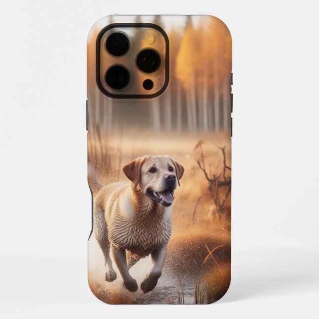 Coque iPhone Labrador/chien en automne chasse au canard (Verso)