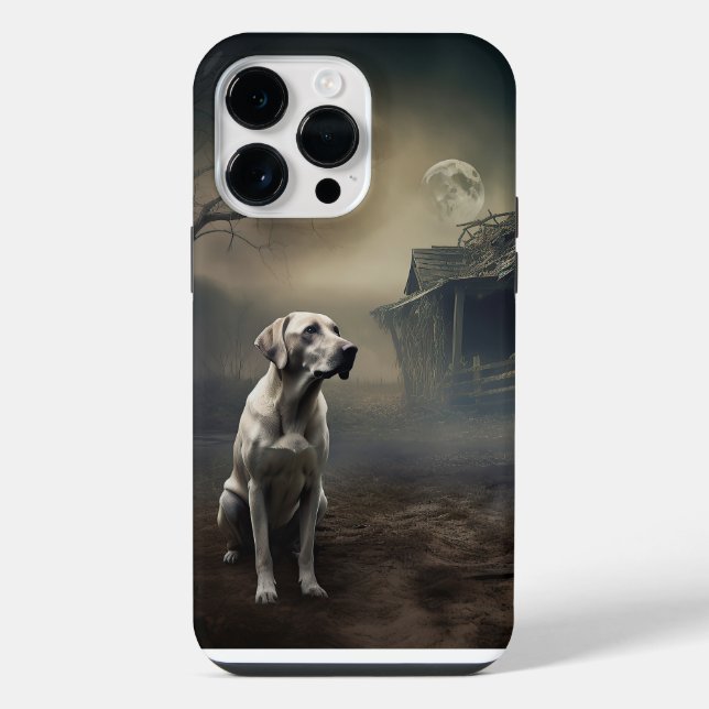 Coque iPhone Labrador Halloween Épouvantable (Verso)