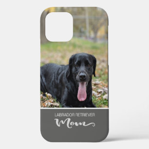 Coque iPhone 12 Labrador Retriever Maman Ajouter Votre Chien Photo