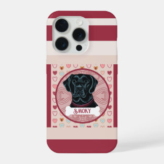 Coque iPhone 15 Pro Labrador  Retriever Valentines iPhone 11 Pro Case 