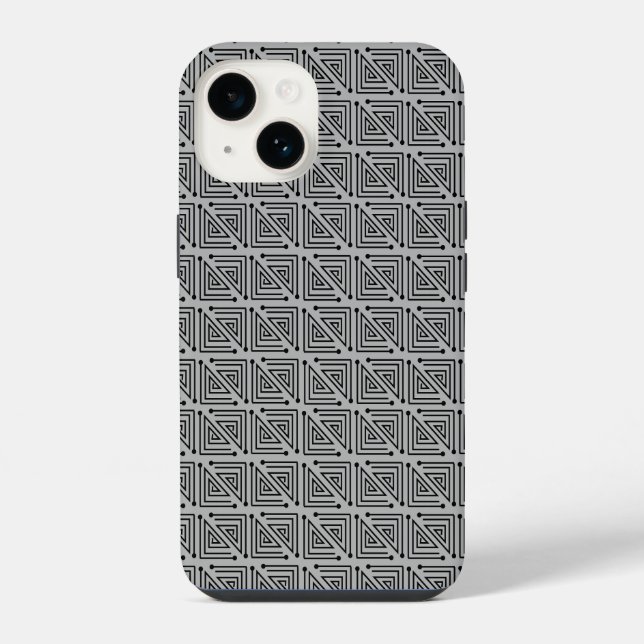 Coque iPhone Labyrinthes Art Déco (Verso)
