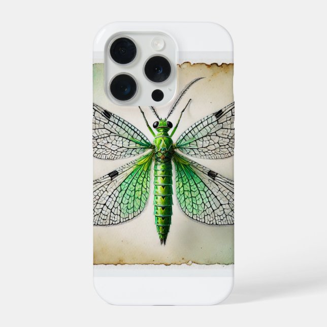 Coque iPhone Lacewing Dorsal View 031124IREF238 - Watercolor (Verso)