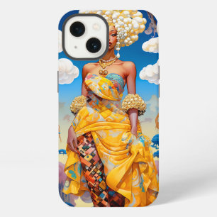 Etui iPhone 13 Lady In Surreal World Art Africain Américain