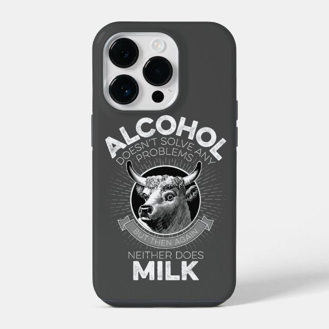 Coque iPhone L'alcool contre le lait (Verso)