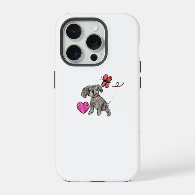 Coque iPhone L'amour des chiots (Verso)