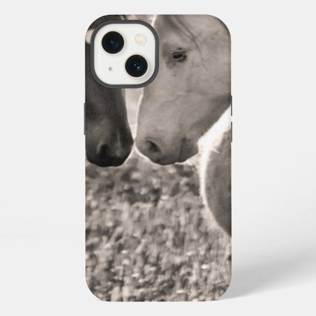 Coque iPhone L'amour du cheval (Verso)