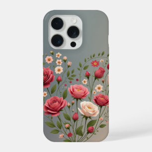 Coque iPhone 15 Pro L'amour en fleurs