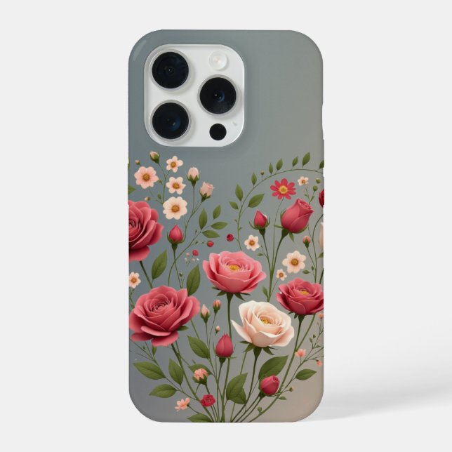 Coque iPhone L'amour en fleurs (Verso)