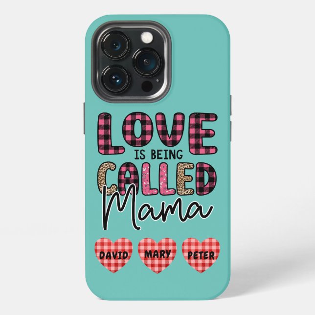 Coque iPhone L'amour est appelé maman, personnalisable maman ca (Dos)