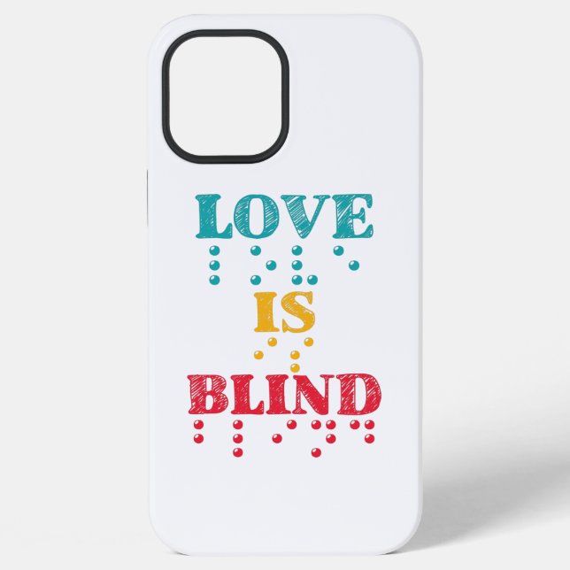 Coque iPhone L'amour est un Braille aveugle (Verso)