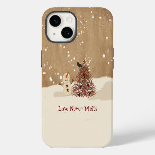 Coque Pour iPhone 14 L'amour ne fond jamais Snowman