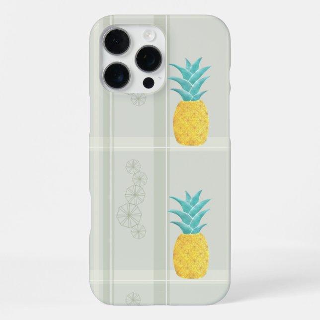Coque iPhone L'ananas rencontre le carreau (Verso)