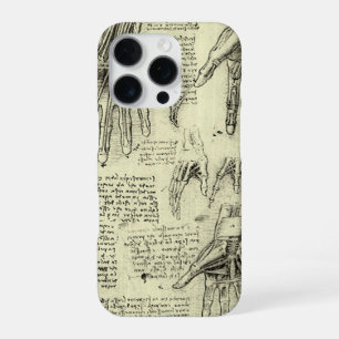 Coque iPhone 16 Pro L'anatomie de la main humaine de Léonard de Vinci
