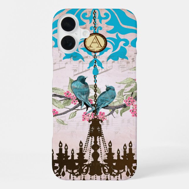 Coque iPhone Lanterne iPhone Fleur de Cerisier Monogramme Oisea (Verso)