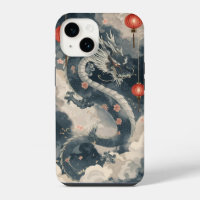 Lanternes Bleues du Dragon Chinois