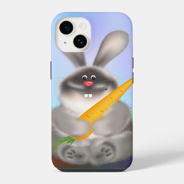 Coque iPhone Lapin avec carotte (Verso)