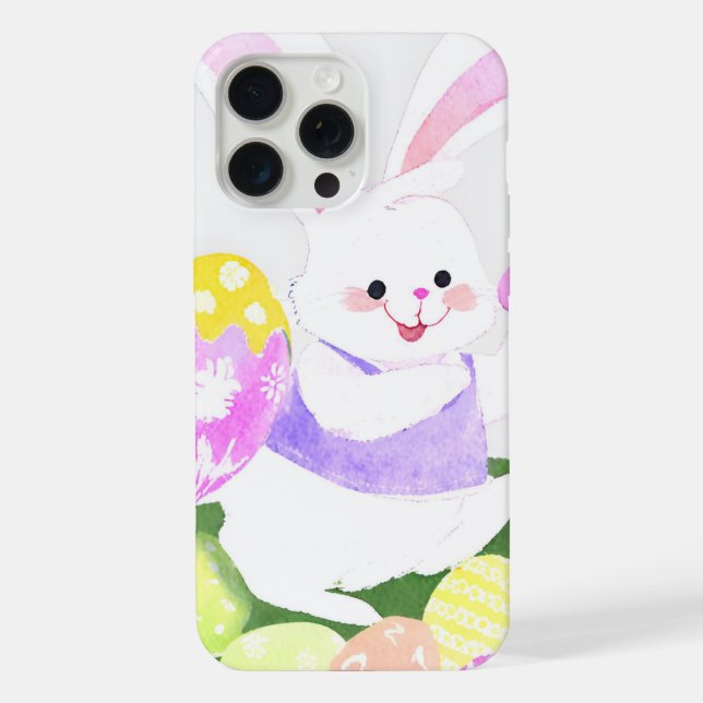 Coque iPhone lapin avec oeufs de Pâques (Verso)