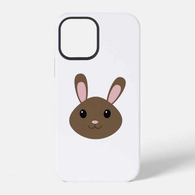 Coque iPhone Lapin Brun Adorable (Verso)