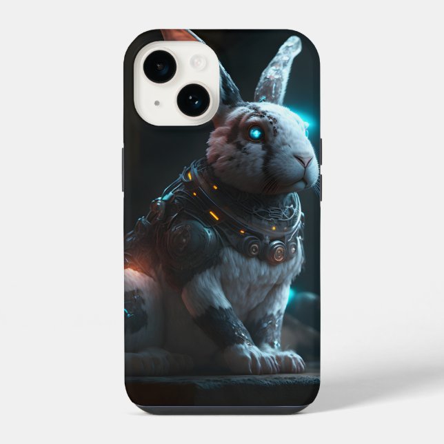 Coque iPhone Lapin Cyborg (Verso)