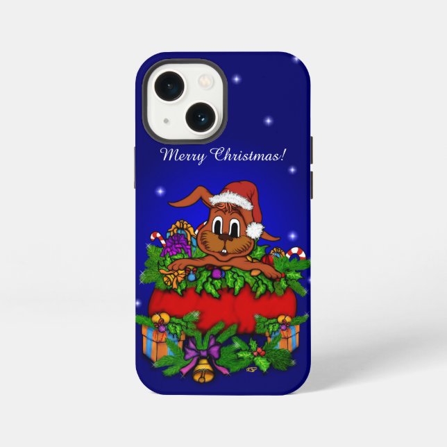 Coque iPhone Lapin de Noël (Verso)