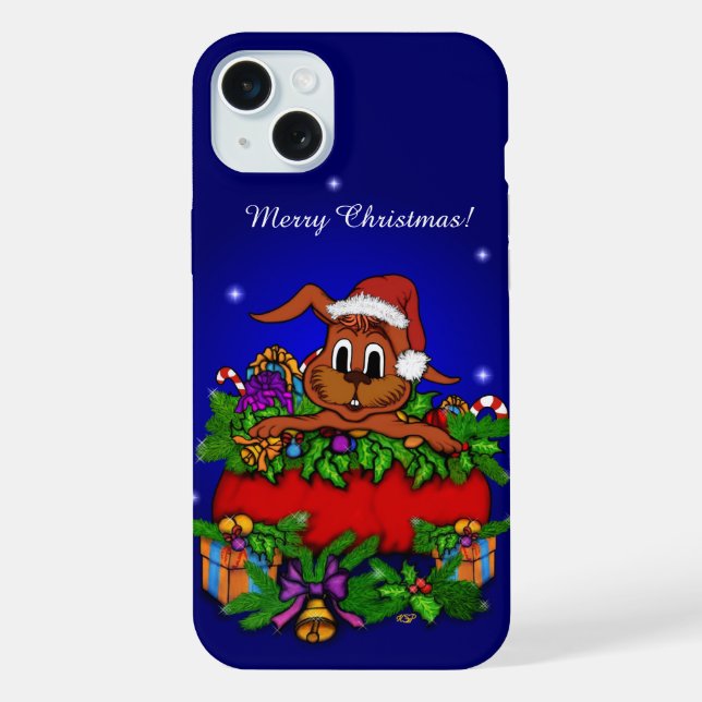 Coque iPhone Lapin de Noël (Verso)