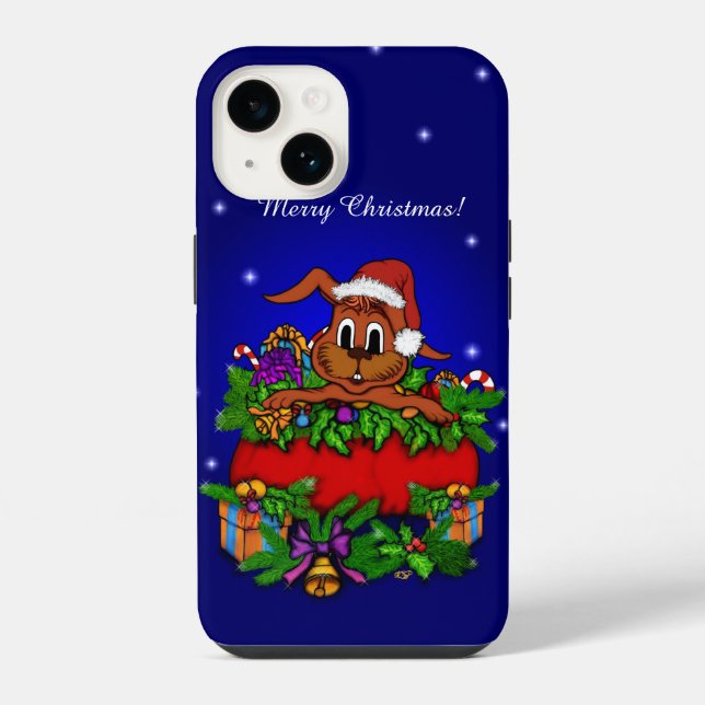Coque iPhone Lapin de Noël (Verso)