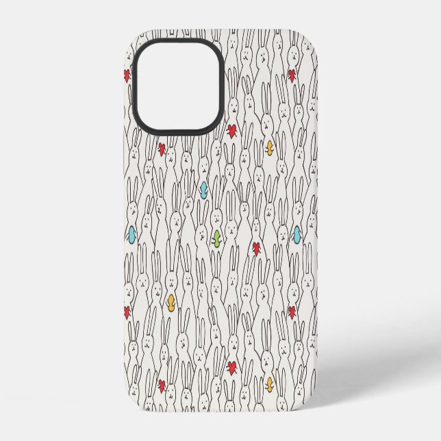 Coque iPhone Lapin de Pâques : Amusement continu joyeux. (Verso)
