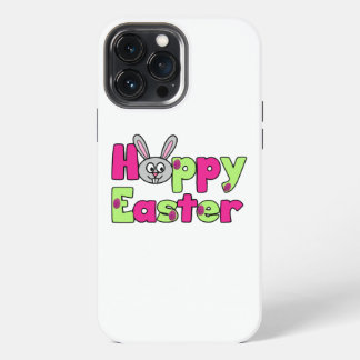 Etui iPhone 13 Pro Max Lapin de Pâques Joyeux Oeufs de Pâques