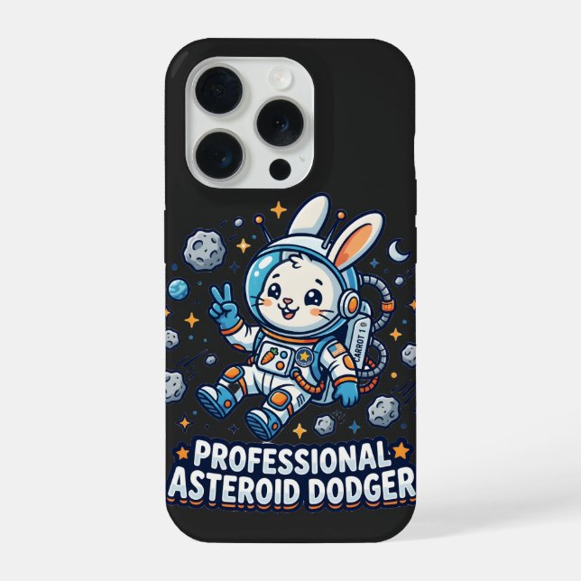 Coque iPhone Lapin Proféssionnel Esquiveur d'Astéroïdes (Verso)