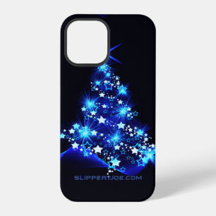 Coque iPhone 12 Pro l'arbre de Noël stylisé et lumineux de SlipperyJoe