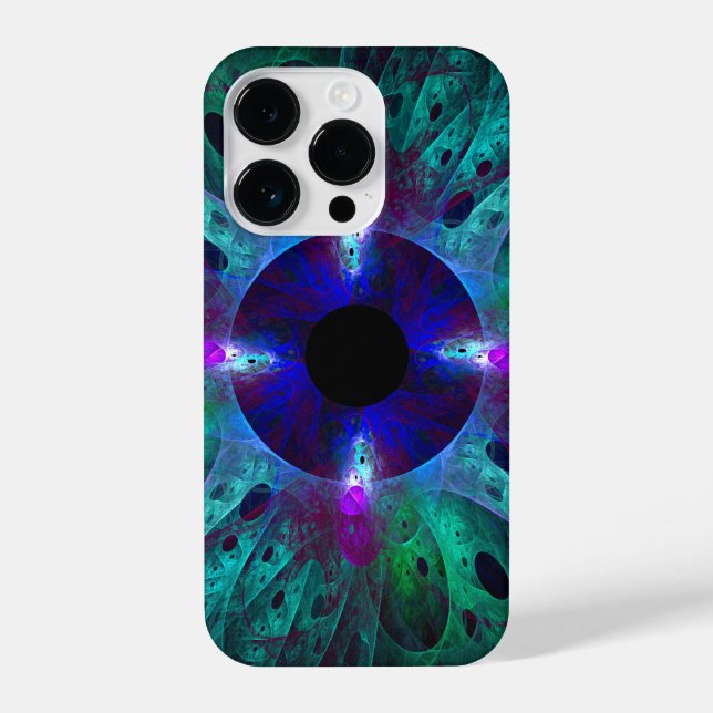 Coque iPhone L'art Abstrait des yeux (Verso)